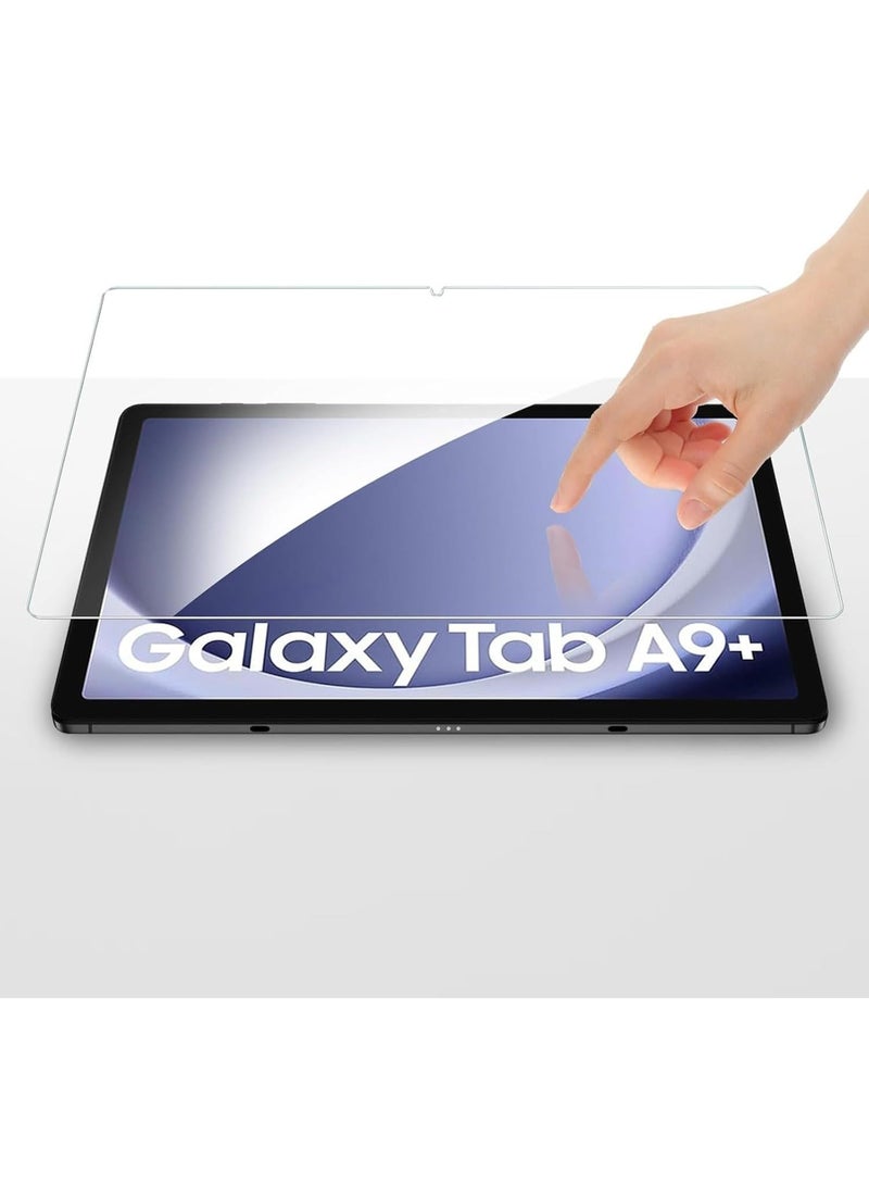 Muzz حماية شاشة A9 بلس لجهاز سامسونج جالاكسي تاب A9+ 11 بوصة، زجاج مقسى بصلابة 9H، شفاف عالي الدقة، مضاد للخدش، حافة 2.5D - Image 1