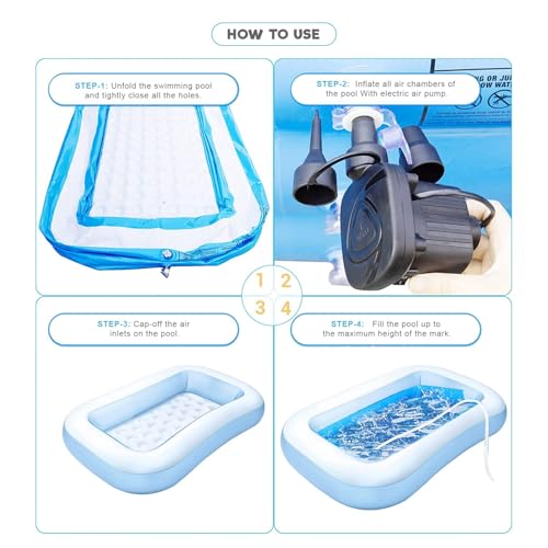 LONGMIRE Sunset Glow Swimming Pool for Kids | Inflatable Round Colourful Ring Baby Pool Portable Baby Bath tub | 0-5 Years | Indoor & Outdoor (Multi Color) (5.5 with Heavy AIR Pump) - Image 4