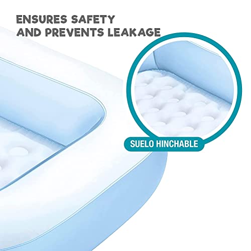 LONGMIRE Sunset Glow Swimming Pool for Kids | Inflatable Round Colourful Ring Baby Pool Portable Baby Bath tub | 0-5 Years | Indoor & Outdoor (Multi Color) (5.5 with Heavy AIR Pump) - Image 3