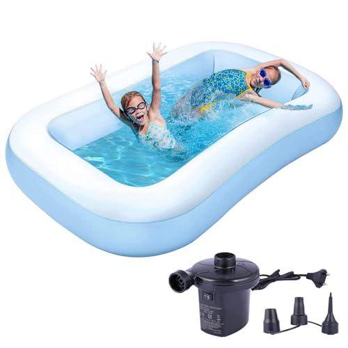 LONGMIRE Sunset Glow Swimming Pool for Kids | Inflatable Round Colourful Ring Baby Pool Portable Baby Bath tub | 0-5 Years | Indoor & Outdoor (Multi Color) (5.5 with Heavy AIR Pump) - Image 1