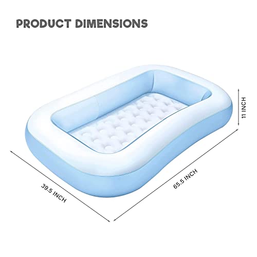 LONGMIRE Sunset Glow Swimming Pool for Kids | Inflatable Round Colourful Ring Baby Pool Portable Baby Bath tub | 0-5 Years | Indoor & Outdoor (Multi Color) (5.5 with Heavy AIR Pump) - Image 2