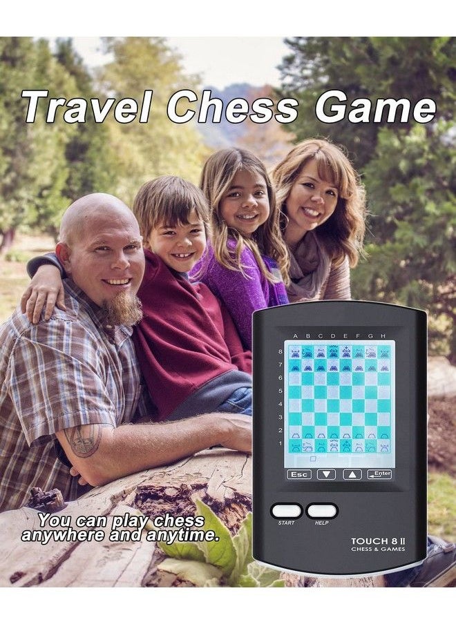 null - Touch Electronic Chess 8 In 1 Chess Handheld Electronic Chess Game For Kids And Adults To Learn Chess Travel Chess Set With Stylus Large Lcd Display Gift - Image 1