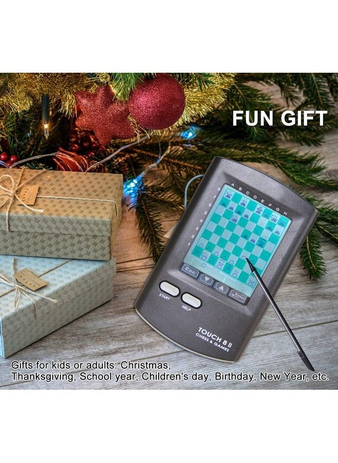 null - Touch Electronic Chess 8 In 1 Chess Handheld Electronic Chess Game For Kids And Adults To Learn Chess Travel Chess Set With Stylus Large Lcd Display Gift - Image 1