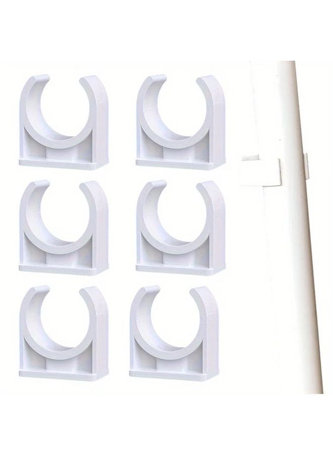 45 Pcs 25mm White PVC U Shaped Pipe Clamp Holders for Water Hoses - Image 2
