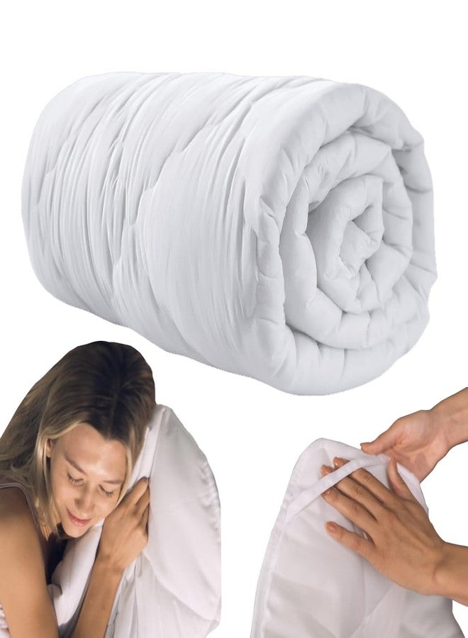 Home Essentials Comforter Duvet Insert, Diamond Quilted Stichting, 100% Microfiber Polyester Bed Quilt Filler With Corner Tabs, All Season, Down Alternative Fluffy Duvet Insert, White, Twin 68x90 inch - Image 1