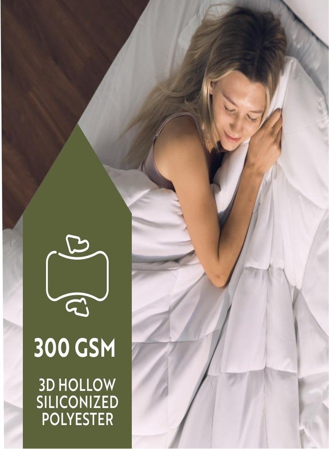 Home Essentials Comforter Duvet Insert, Diamond Quilted Stichting, 100% Microfiber Polyester Bed Quilt Filler With Corner Tabs, All Season, Down Alternative Fluffy Duvet Insert, White, Twin 68x90 inch - Image 3