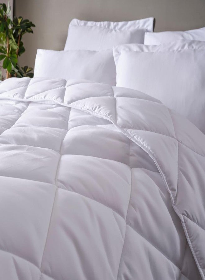 Home Essentials Comforter Duvet Insert, Diamond Quilted Stichting, 100% Microfiber Polyester Bed Quilt Filler With Corner Tabs, All Season, Down Alternative Fluffy Duvet Insert, White, Twin 68x90 inch - Image 2