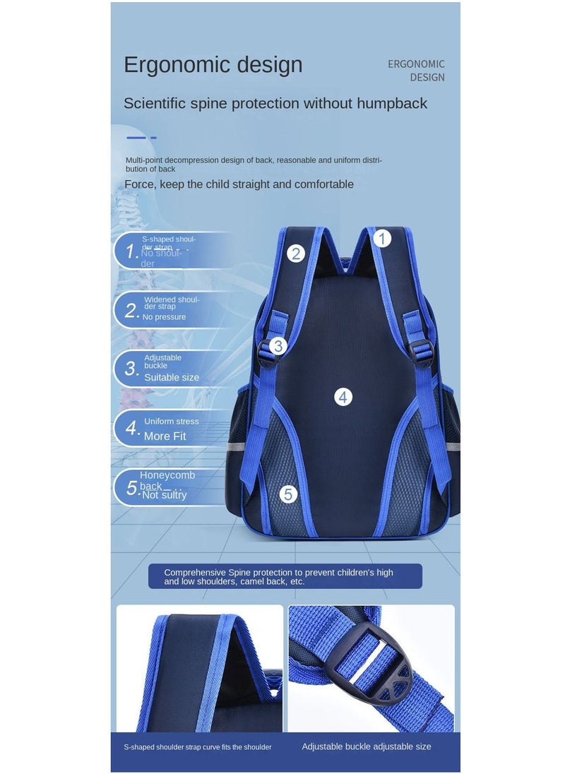 Y&D Cartoon Printed Backpack Navy/White  - Image 4