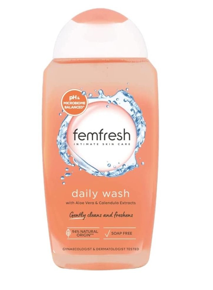 femfresh Shower Gel Cleanser Feminine Hygiene pH Balanced Soap Free Gel Formula with Natural Aloe Vera Calendula 250ml