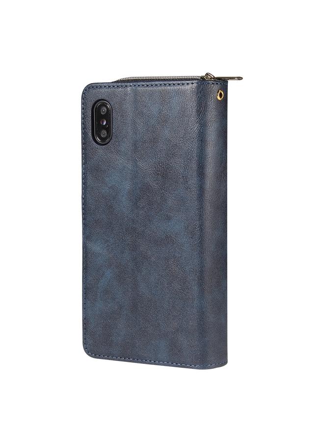erorex Case For iPhone XR Zipper Wallet Bag Horizontal Flip PU Leather Case with Holder & 9 Card Slots & Wallet & Lanyard & Photo Frame  - Image 3
