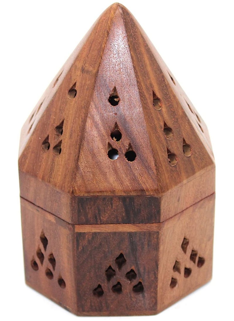 QUESERA Temple Wooden Charcoal Cone  - Image 2