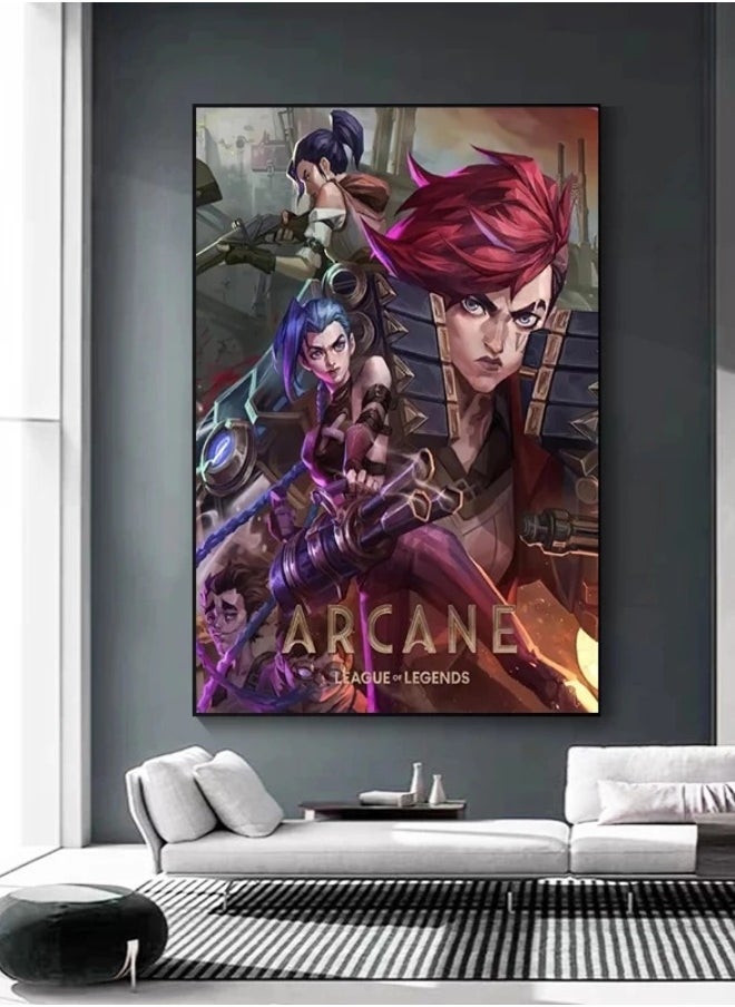 Generic - Occult League of Legends Poster Game Role Jinx VI Jace Yasuo Posters Canvas Painting Wall Art Home Decor Modern Game Room Decor - Image 1
