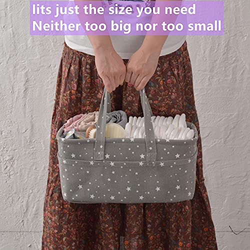 Handcuffs Cute Diaper Caddy Bag For Smart Mothers Baby Diaper Caddy Organizers Baby Wipes Felt Storage, Nursery, Foldable And Portable (Grey, Inside) - Image 3