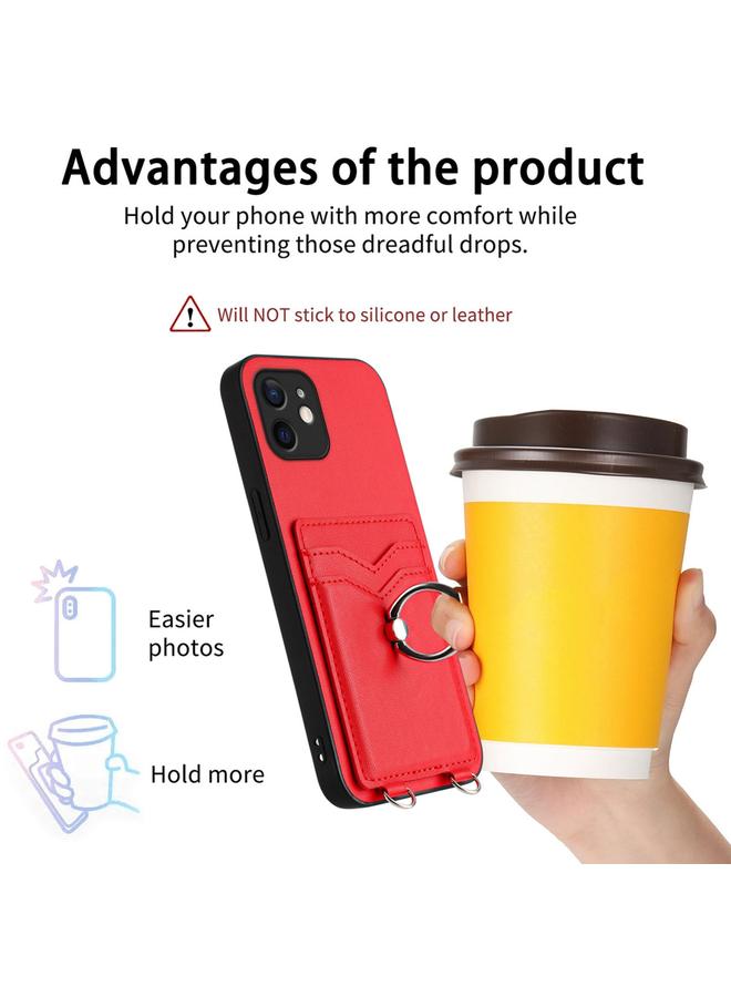 زبون جراب هاتف iPhone 11 R20 Crossbody Rope Ring حامل بطاقة - Image 4