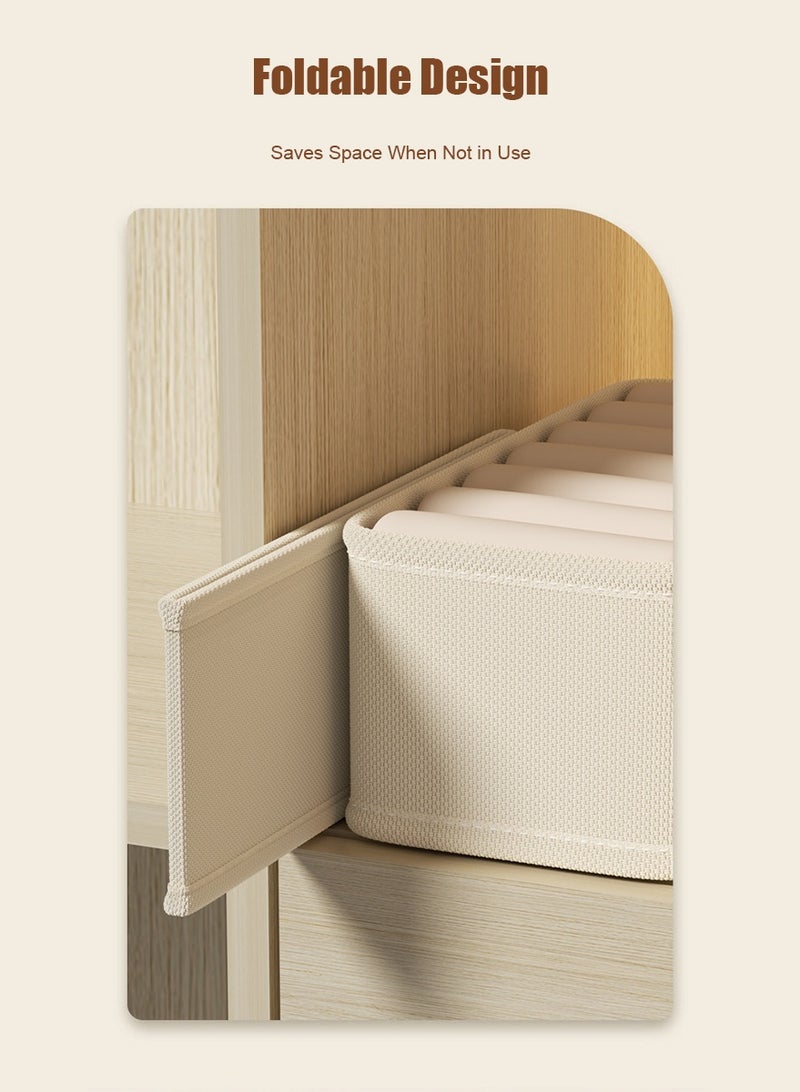 3pcs Foldable Storage Drawers Organizer with Partitioned Compartments for Underwear, Sock- Foldable Closet Organization and Storage Dividers Bins for Nursery, Bedroom  - Image 4