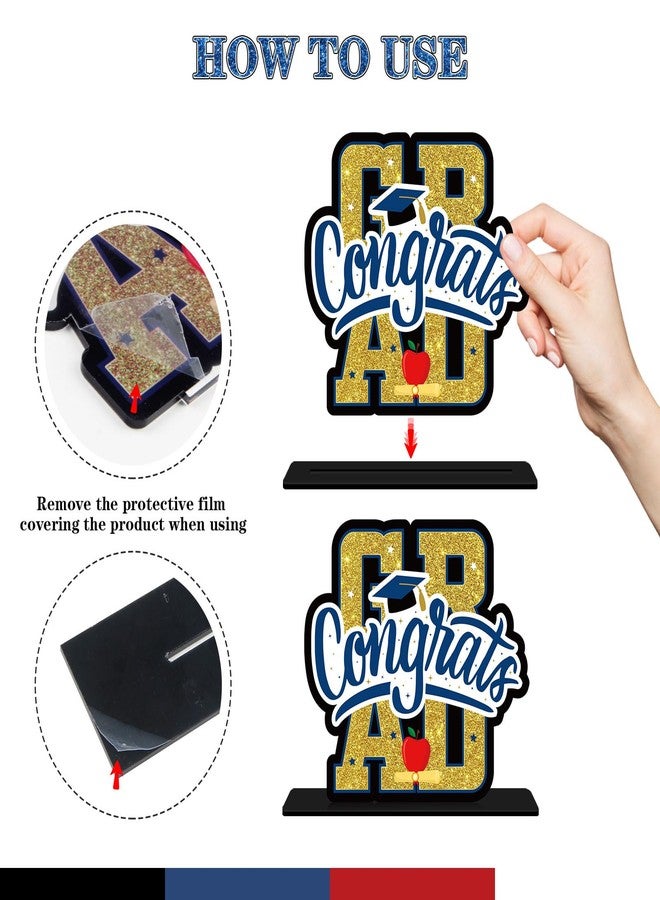 إنورو مجموعة قطع مركزية لطاولة التخرج من الأكريليك عليها عبارة "تهانينا على التخرج"، مجموعة من 3 قطع مركزية لحفل التخرج من الأكريليك عليها عبارة "لقد فعلت ذلك" - Image 3