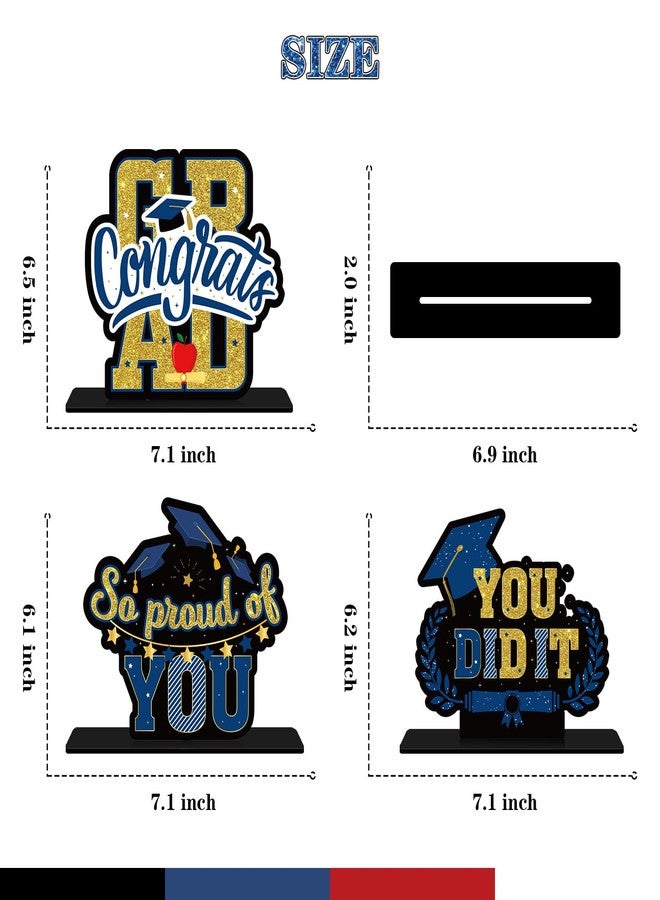 إنورو مجموعة قطع مركزية لطاولة التخرج من الأكريليك عليها عبارة "تهانينا على التخرج"، مجموعة من 3 قطع مركزية لحفل التخرج من الأكريليك عليها عبارة "لقد فعلت ذلك" - Image 2