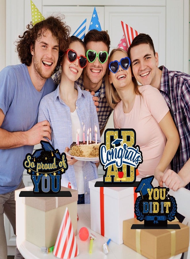 إنورو مجموعة قطع مركزية لطاولة التخرج من الأكريليك عليها عبارة "تهانينا على التخرج"، مجموعة من 3 قطع مركزية لحفل التخرج من الأكريليك عليها عبارة "لقد فعلت ذلك" - Image 5