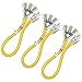 DEWENWILS DEWENWILS 2 FT 12/3 Gauge Indoor/Outdoor Tri-Tap Extension Cord Splitter, SJTW 15 Amp Yellow Outer Jacket Contractor  - Image 2
