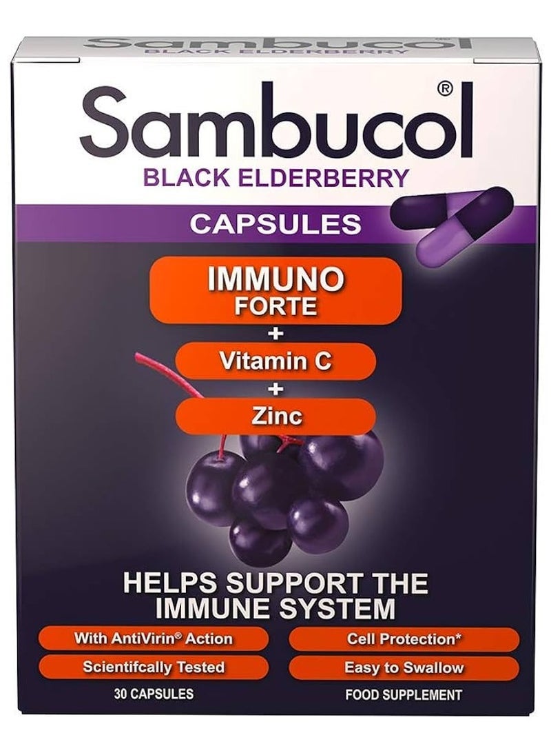 Vegan Sambucol Immuno Forte Capsules 30's