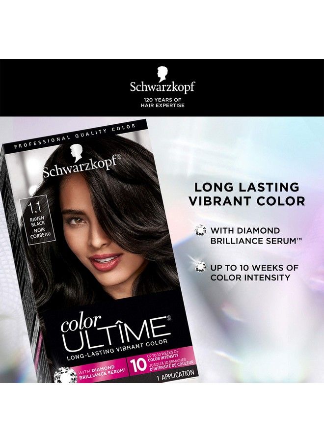 Schwarzkopf Color Ultime Permanent Hair Color Cream 1.1 Raven Black - Image 4