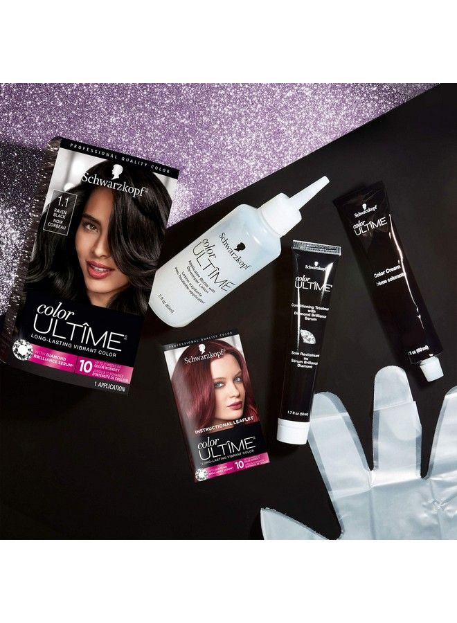 Schwarzkopf Color Ultime Permanent Hair Color Cream 1.1 Raven Black - Image 5