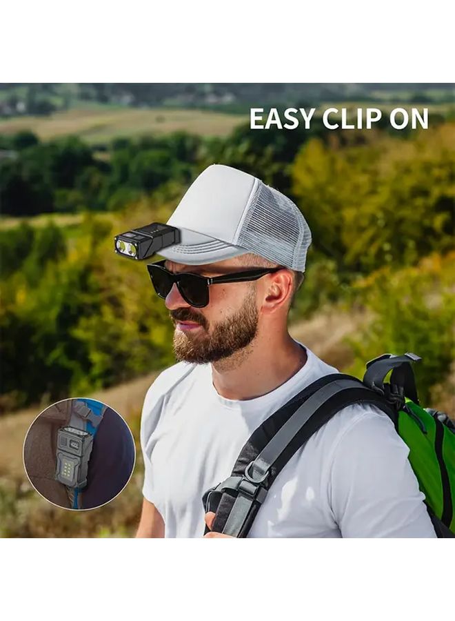 Black Model Portable Cap Light Multi Functional LED Rotating High Intensity Hands Free Flashlight - Image 5