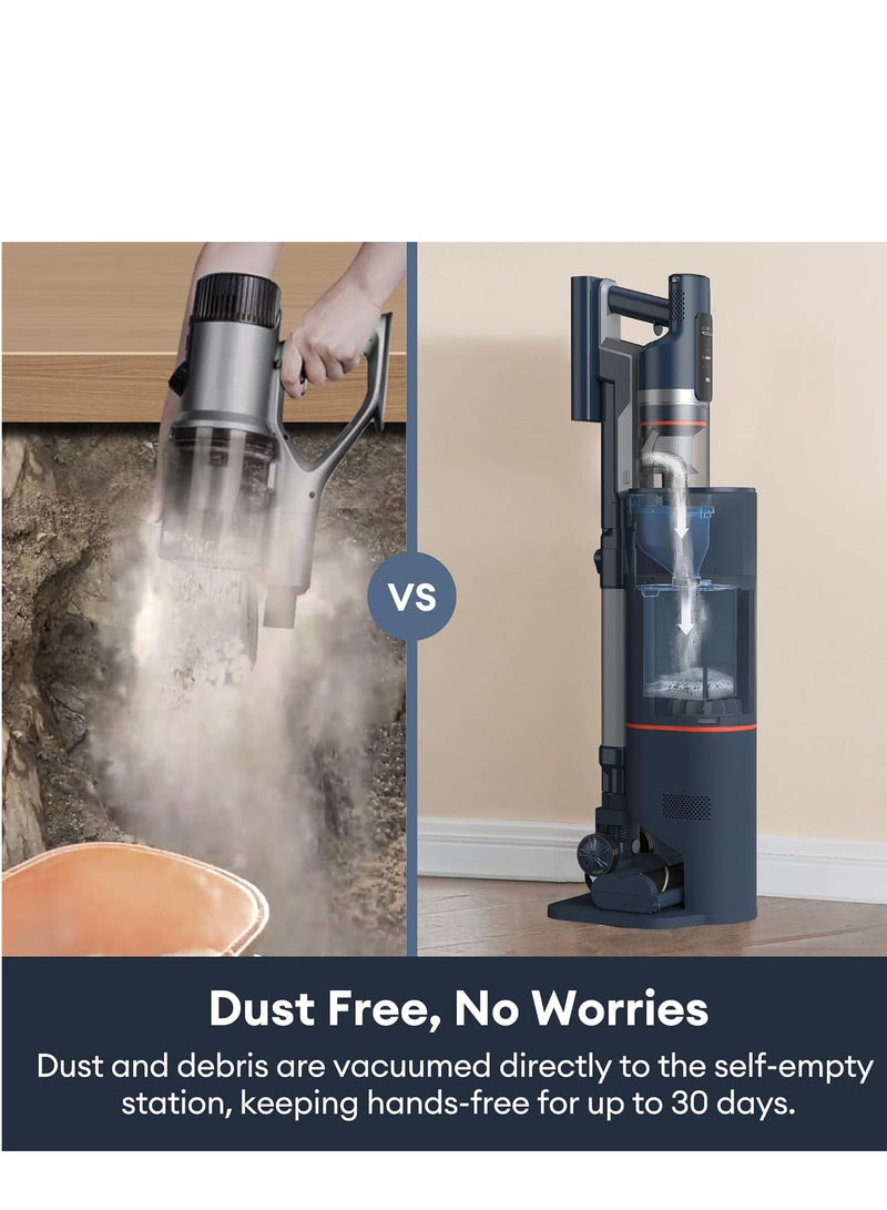 Ultenic FS1 Cordless Vacuum Cleaner, with Automatic Emptying Station, Powerful Suction 30KPa/450W, Removable Battery, 5-Layer Filter,Handheld, Stick Vacuum Cleaner for Hard Floor Home Carpets - Image 3