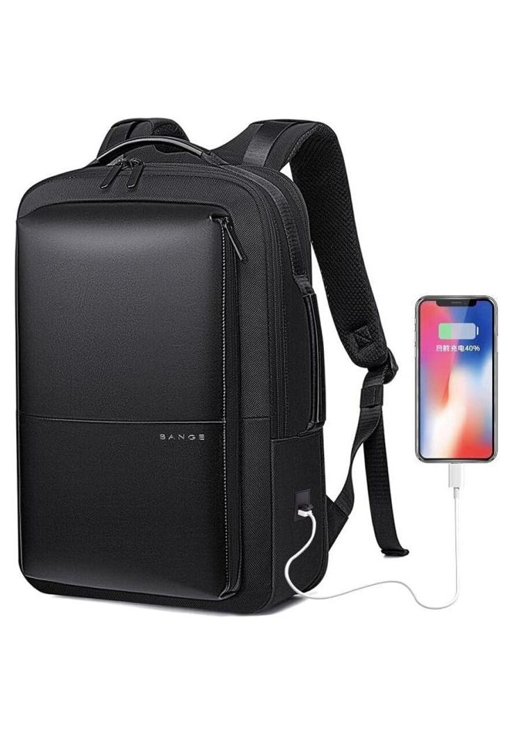 BANGE Mens Transformation School Laptop Backpack 019 Black - Image 1