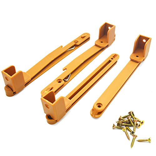 SpzcdZa Crib fence Lifter Lifting Rail Connection Set Brown w Screws - Image 1