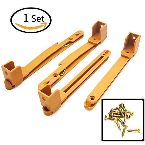 SpzcdZa Crib fence Lifter Lifting Rail Connection Set Brown w Screws - Image 5