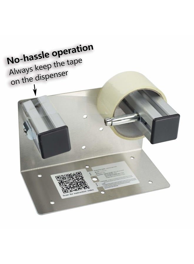 LDS Industry Desktop Table Top/Wall Mounted Tape and Label Dispenser, Large Desktop Tape Dispenser, Stainless Steel Frame with Sucktion Cup Sucker 2''/3'' TTD-01 - Image 4