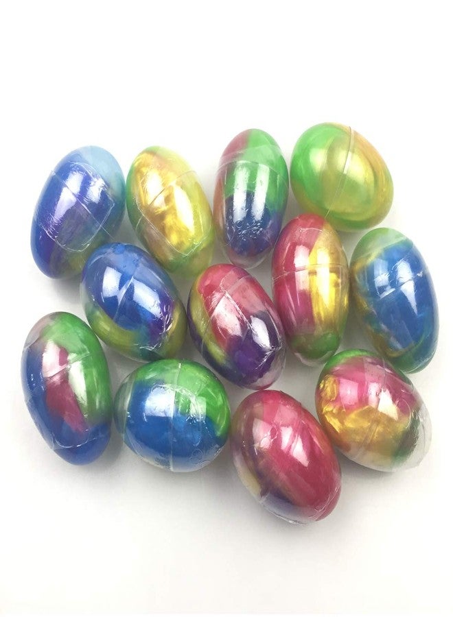QINGQIU 12 Pack Colorful Slime Eggs Toys Easter Eggs for Kids Girls Boys Easter Basket Stuffers Fillers Gifts Party Favors - Image 2