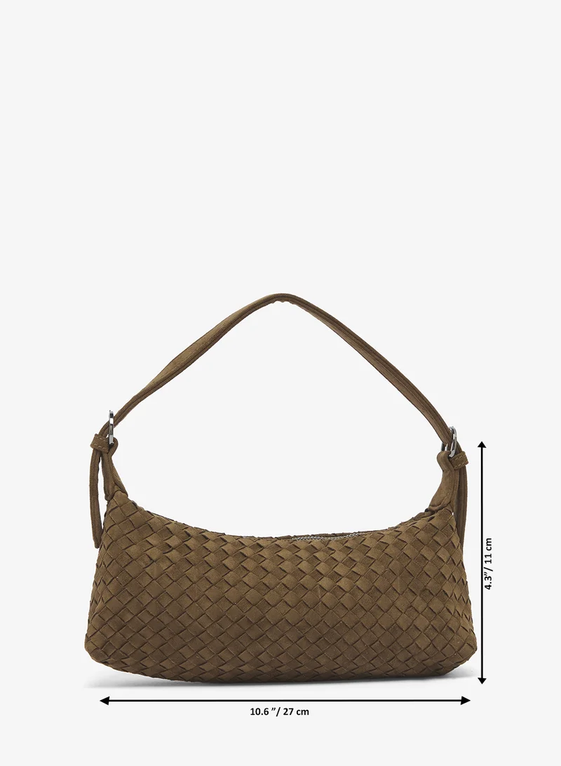 Glamorous OLIVE KHAKI GREEN Faux Suede Mini Shoulder Bag for Women | Best Price UAE