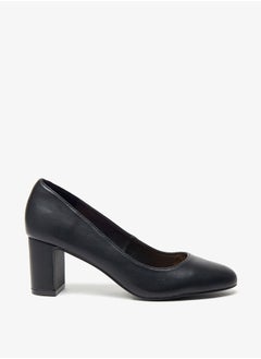 Celeste Women's Solid Slip-On Shoes with Block Heels  - Image 3