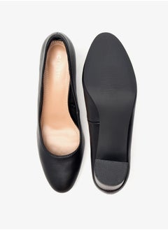 Celeste Women's Solid Slip-On Shoes with Block Heels  - Image 4