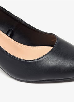 Celeste Women's Solid Slip-On Shoes with Block Heels  - Image 5