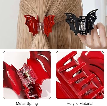 SIKAMARU 4 Pieces Of BatShaped Hair Clips Gothic Hair Clips Creative Hair Clips WomenS Hair Clips Clothing Accessories - Image 3