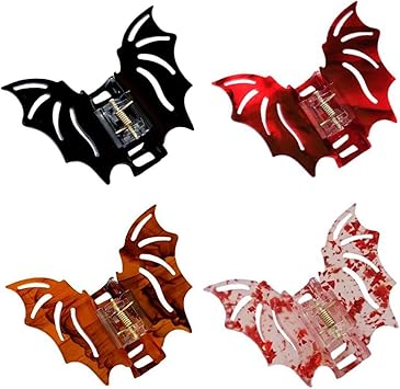 SIKAMARU 4 Pieces Of BatShaped Hair Clips Gothic Hair Clips Creative Hair Clips WomenS Hair Clips Clothing Accessories - Image 1