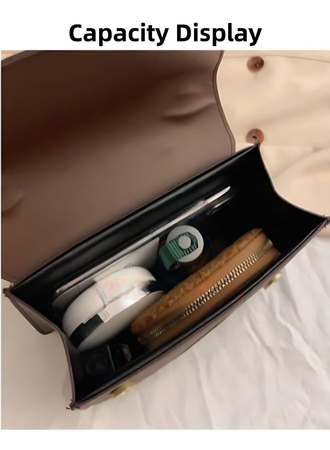 Women's Crocodile Pattern Shoulder Bag, Ladies PU Leather Crossbody Bag Sling Bag Side Bag Small Square Bag, Chain Shoulder Strap Carrying Bag Satchel Bag Phone Bag for Girls/College Students - Image 3