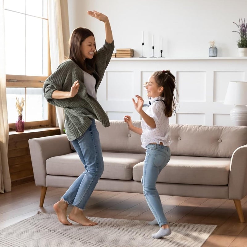 Droposale مثبت للسجاد للأرضيات الخشبية، شريط لاصق تحت السجاد قابل لإعادة الاستخدام مضاد للانزلاق شكل مربع قابل للغسل وإعادة الاستخدام لون أبيض (4) - Image 2