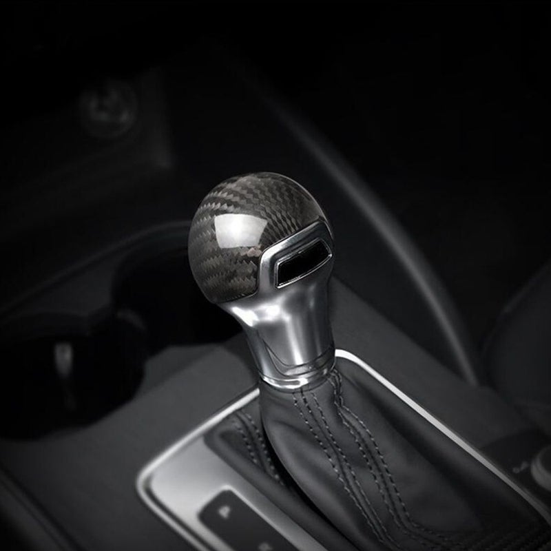 Car Engine Gear Shift Knob Handle Cover Trim Sticker Carbon Fiber Pattern For Audi A3 S3 2014-2018 Durable Plastic Interior Accessory - Image 5