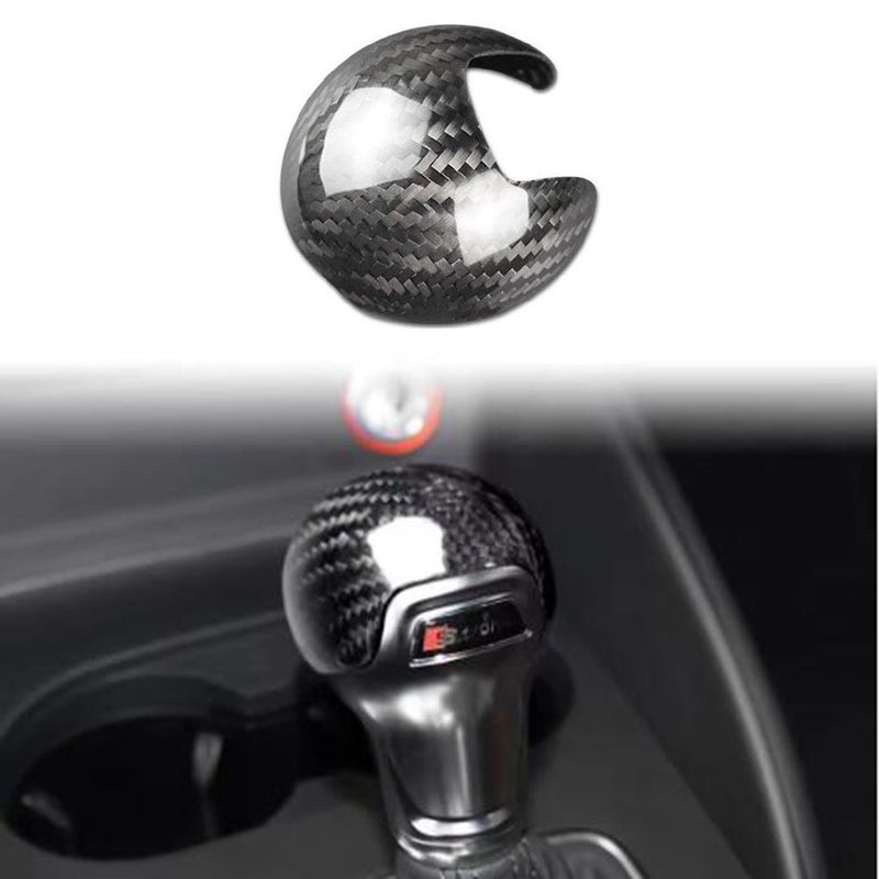 Car Engine Gear Shift Knob Handle Cover Trim Sticker Carbon Fiber Pattern For Audi A3 S3 2014-2018 Durable Plastic Interior Accessory - Image 1