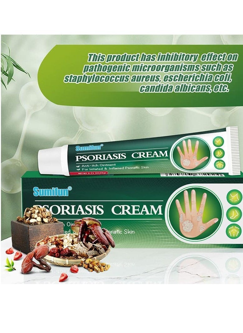 Sumifun psoriasis creamï¼Skin ringworm creamï¼Natural Chinese Herbal Eczema Psoriasis Creamsï¼effectively suppress psoriasis and itchy skin throug - Image 4