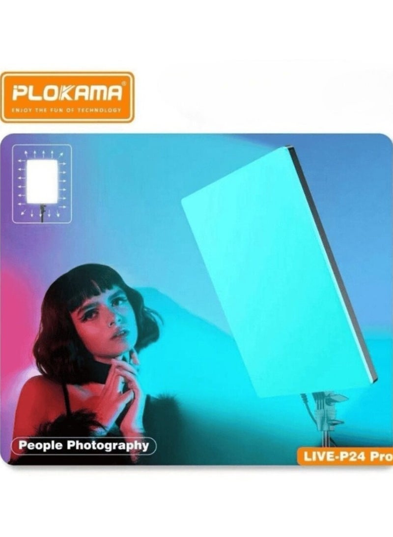 Plokama LIVE P24 RGB Panel Fill Light Adjustable Color & Brightness - Image 5