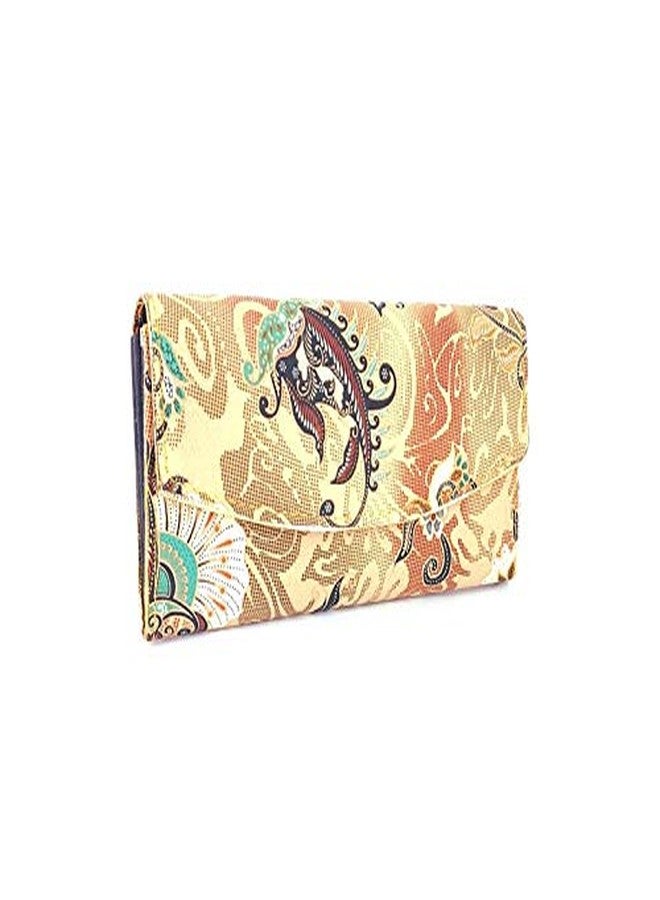 TAMARA ARTEFACTS: Fashion Accessory - Handbag. Lovely and Elegant Floral Design Handmade Clutch Bag. - Image 1