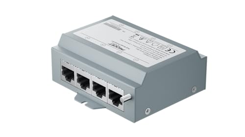 PROCET PoE System PROCET Ethernet Surge Protector Gigabit - 4 Pairs Port 20KV Industrial Lightning Arrestor for -40°F to 185°F, 120W/port PoE++ RJ45 Surge Protector, 10/100/1000Mbps, Gas Discharge Tube（GDT）, PT-PR04G - Image 1