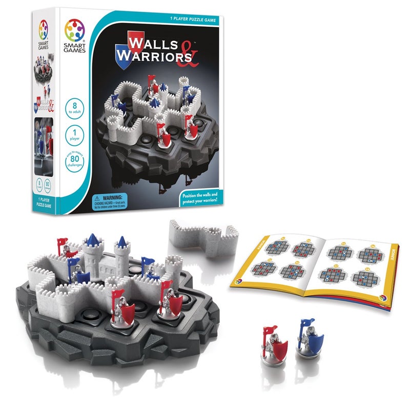 SmartGames Walls & Warriors Skill-Building Strategy Board Game for for Ages 8 and Up - Image 1