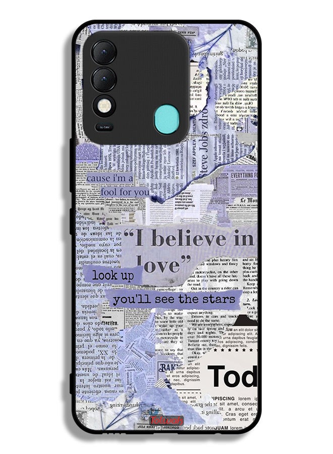 Tolwak Tecno Spark 8 Protective Case Cover Newspaper Pieces - Image 2