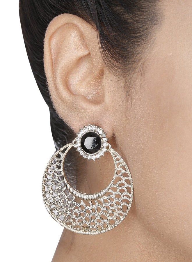 Shining Diva Latest Antique Traditional Dangle Earrings for Women and Girls (7775er) (Golden) - Image 3